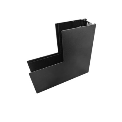 UNIVERSO Falon kívüli mágneses sínrendszer sarokelem DC:48V Fekete 100x100x26.5mm