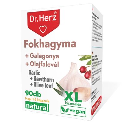 Dr. Herz Fokhagyma+Galagonya+Olajfalevél kapszula XL 90 db