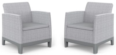 Keter SCANDI FORMA DUO kerti bútor szett – 2 fotel, Ash grey / Storm grey