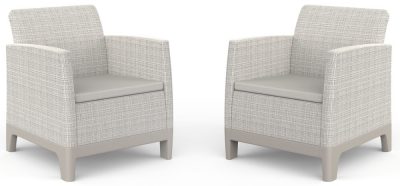 Keter SCANDI FORMA DUO kerti bútor szett – 2 fotel, Pebble grey / Soft beige