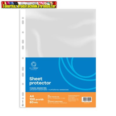 Lefűzhető genotherm A4, 80 mikron, narancsos felület 100db/cs