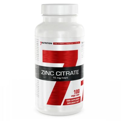 ZINC CITRATE - Szerves Cink Citrát - Maximális Felszívódás - 100 Kapszula - Vegan - 7Nutrition