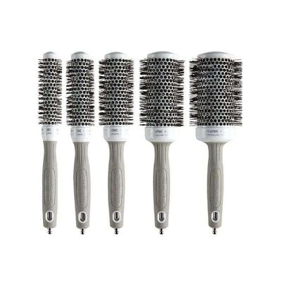 Olivia Garden Expert Blowout Shine White ezüst körkefe szett