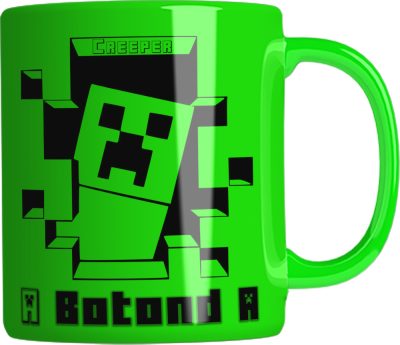 Minecraft neon bögre 3 dl zöld