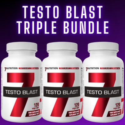 TESTO BLAST™ TRIPLE BUNDLE - Fokozott Erő, Állóképesség, Tesztoszteron - Turkesterone + Tribulus Kivonat - 360 Kapszula - 7Nutrition