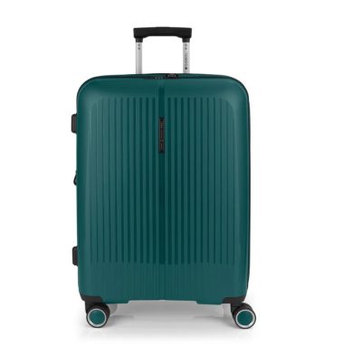 Brooklyn sötétzöld M feladott 20kg bővíthető bőrönd