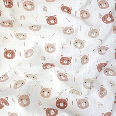 Textilpelenka Szivárványos Maci 100 % pamut