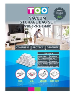 Vákuum tárolózsák szett vegyes méret