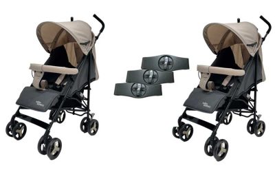 Mama Kiddies Vento sport ikerbabakocsi bézs/szürke színben + Ajándék esővédők