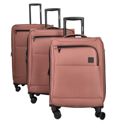 Oakville rózsaszín bőrönd szett