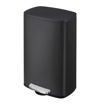 SONGMICS pedálos konyhai szemetes, 50L, lágy záródás, fekete