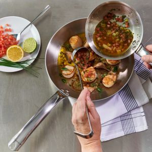 de Buyer Alchimy 3 rétegű rozsdamentes acél Serpenyő 28 cm-es átmérővel