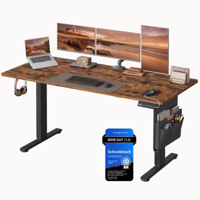 SONGMICS állítható magasságú íróasztal (72–120 cm), 4 menthető pozíció, 160 cm