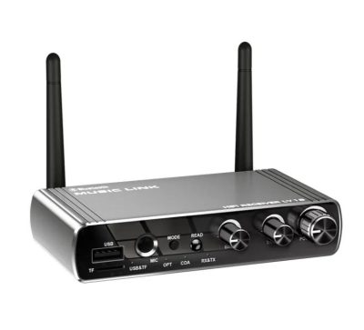 Bluetooth 5.4 2‑az‑1‑ben adó/vevő DAC adapter távirányítóval AUX, RCA, optika