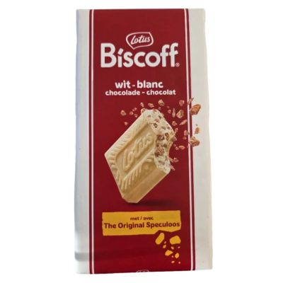 Lotus Biscoff Fehér csokoládé Biscoff darabokkal 180g