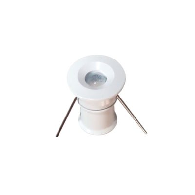 UNIVERSO Bútorba építhető lámpa DC:12v 1w kék IP65 Fehér D20x25mm kivágás:D15mm