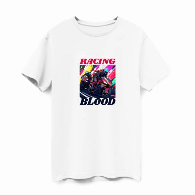 Racing blood póló fehér