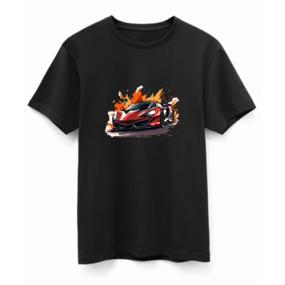 Sports car fire póló fekete