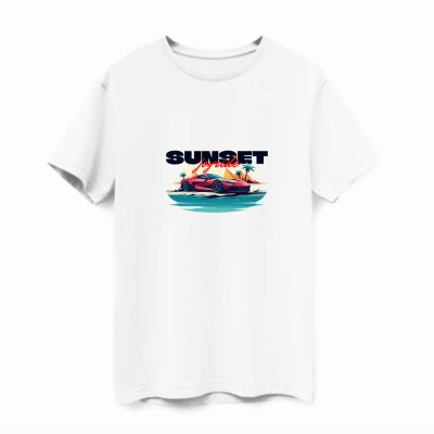 Sunset joyride póló fehér