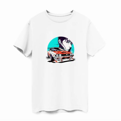 Racing car manga style póló fehér