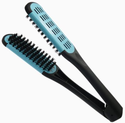 Sibel disznósörte hajegyenesítő kefe, kék