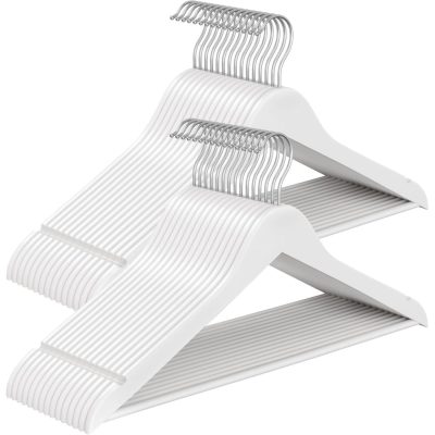 SONGMICS nyírfa vállfa szett (30 db), forgatható kampóval, fehér