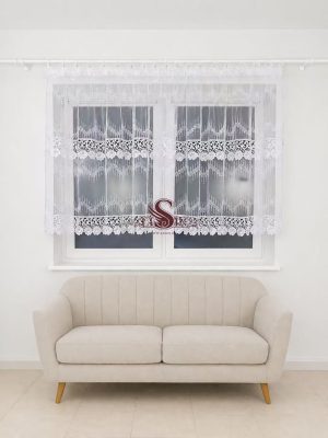 Prémium csipkefüggöny 300×130 cm – elegancia konyhába és nappaliba