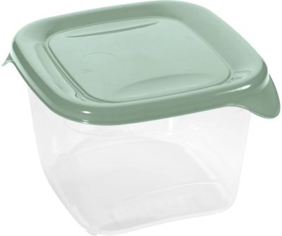 Curver Fresh&Go Ételtartó 0,45L Szögletes Zöld/Átlátszó (6/karton)