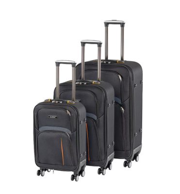 TraveLux Light gurulós bőrönd szett fekete